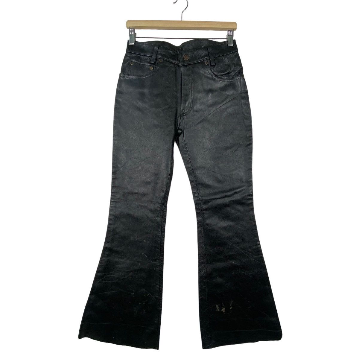 AC/DC × Genuine Leather × Leather ACDC flareleather pant Size US 30 / EU 46 - 1 Thumbnail