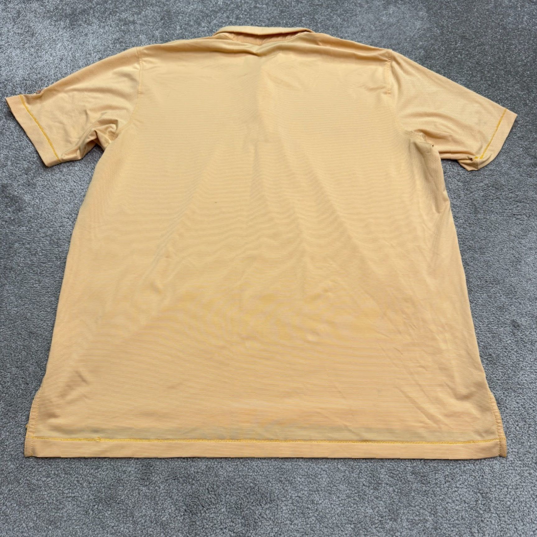 Peter Millar Peter Millar Summer Comfort Polo Shirt Mens XL Orange Striped Moisture Wicking Polo Shirt Size US XL / EU 56 / 4 - 2 Thumbnail