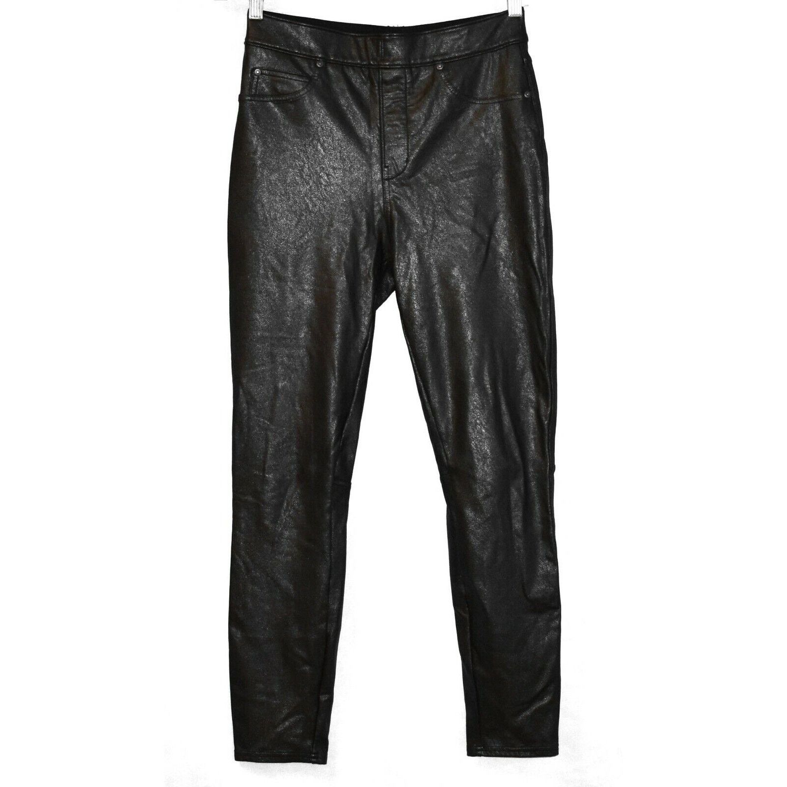Spanx NEW SPANX Black Faux Leather Ankle Skinny Pants Size S $148 Size 28" / US 6 / IT 42 - 2 Thumbnail