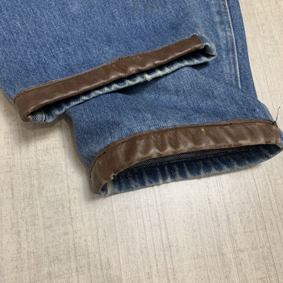 Boneville vintage massimo osti cp company boneville denim leather jean Size US 28 / EU 44 - 10 Thumbnail