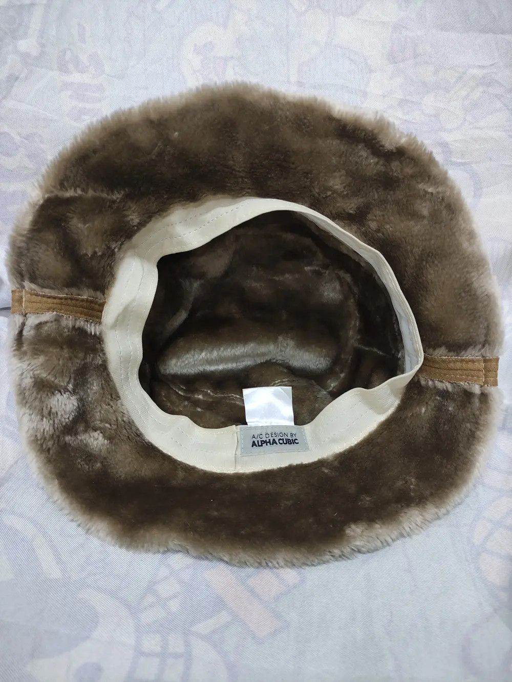 Japanese Brand ALPHA CUBIC VINTAGE SHEARLING SHERPA BUCKET HAT Size ONE SIZE - 5 Thumbnail