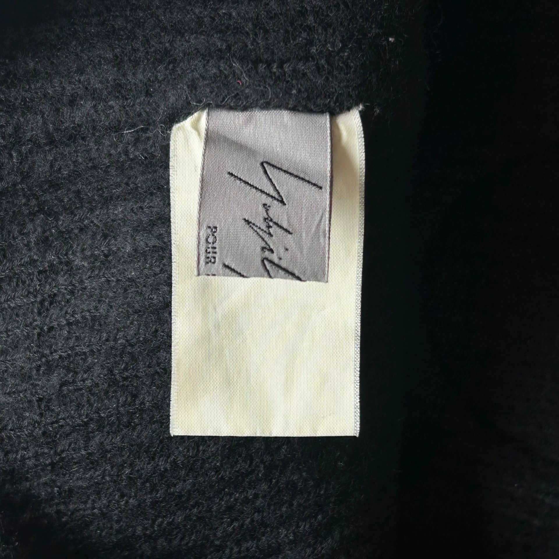 Yohji Yamamoto Yohji Yamamoto 04AW Embroidered Check Wool Beanie Size ONE SIZE - 6 Thumbnail