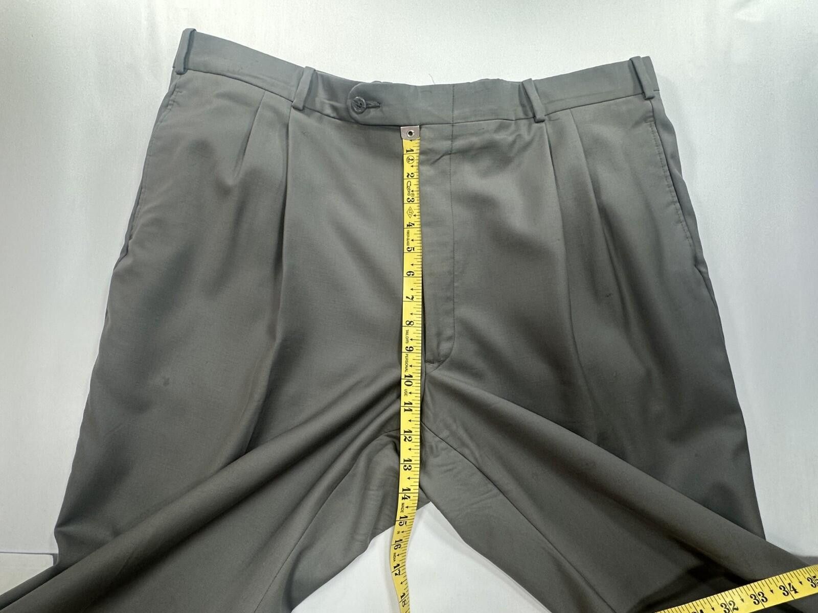 Tom James Tom James Royal Classic Pleated Dress Pants Brown Men 40/28 Size US 40 / EU 56 - 4 Thumbnail