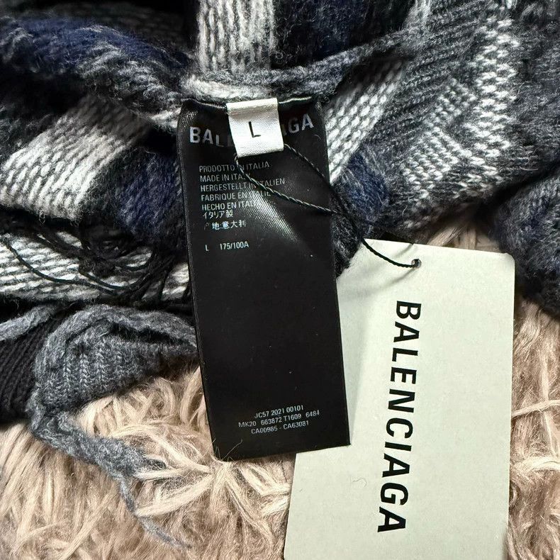 Balenciaga Balenciaga Distressed Crown Wheat Ear Sweater Size US L / EU 52-54 / 3 - 4 Thumbnail