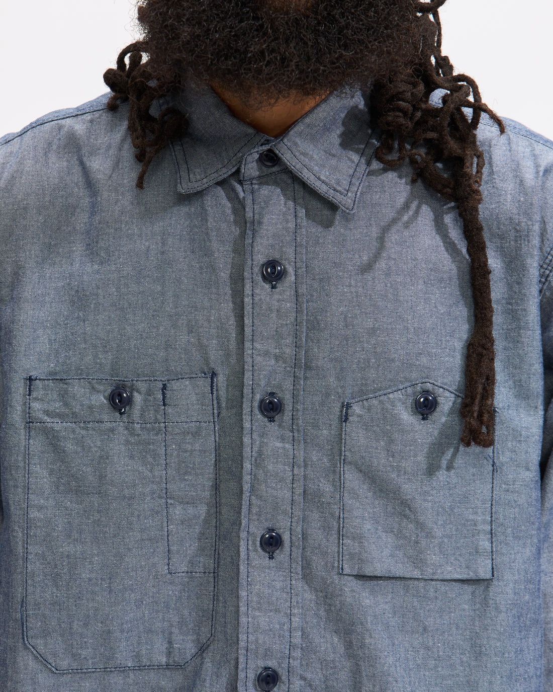 Engineered Garments Engineered Garments Work Shirt In Indigo Cotton Chambray Size US M / EU 48-50 / 2 - 5 Thumbnail