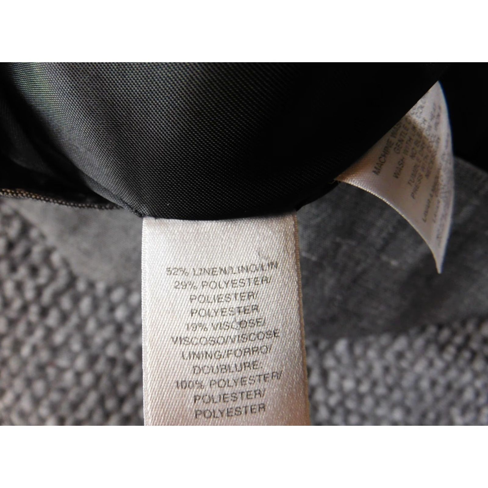 Jones New York Jones New York Womens Blazer 12 Gray Linen Button Collar Casual Dressy Vintage? Wait. Size XL / US 12-14 / IT 48-50 - 7 Thumbnail