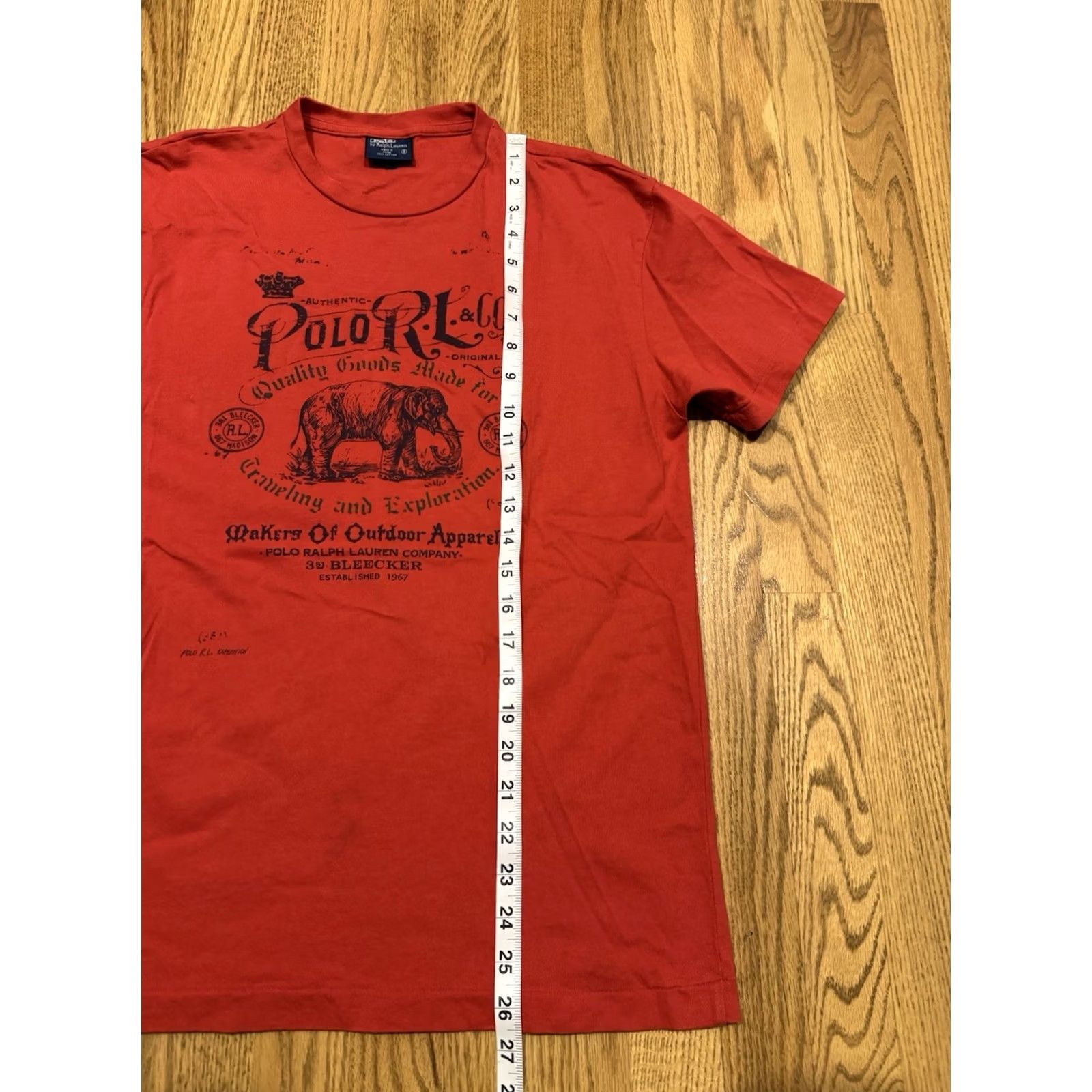 Ralph Lauren VINTAGE Ralph Lauren Polo T Shirt Men’s Small Red Elephant 90s Safari Graphic Print Short Sleeve Crew Neck Size US S / EU 44-46 / 1 - 7 Thumbnail