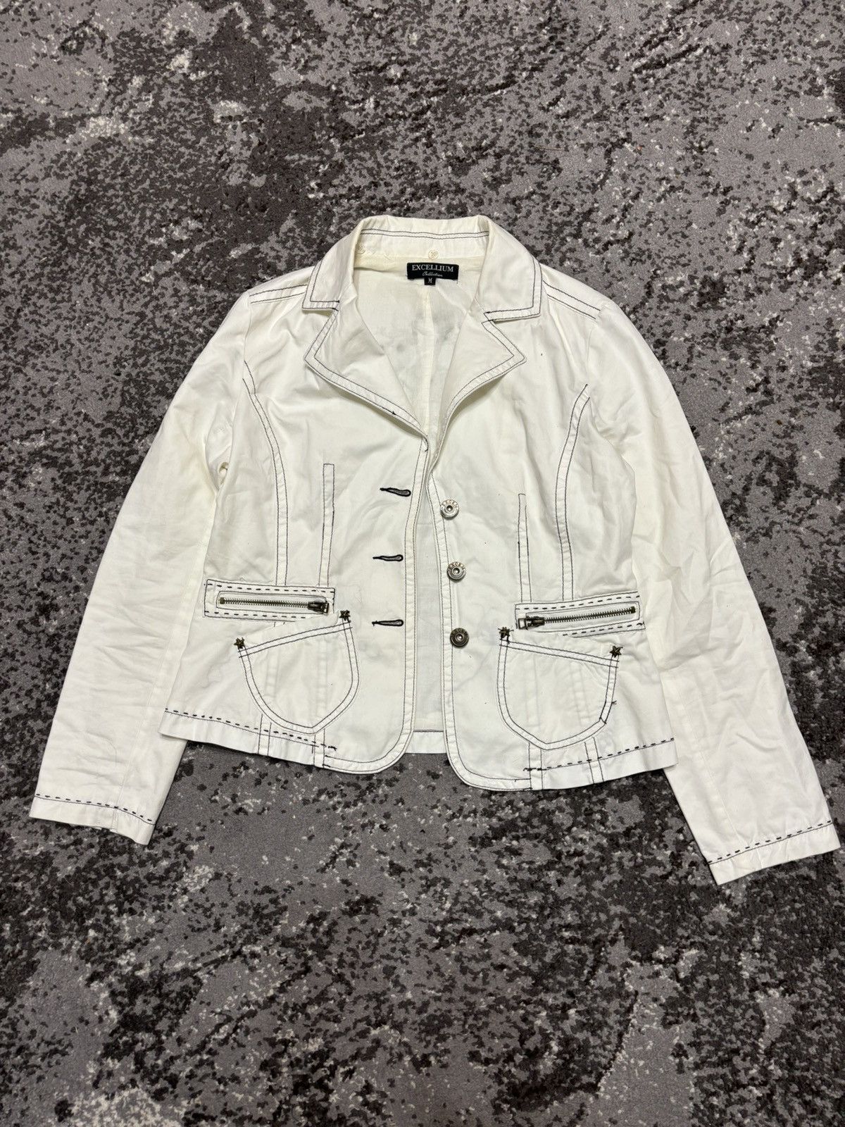 Japanese Brand Vintage excellium y2k cotton jacket Size M / US 6-8 / IT 42-44 - 1 Thumbnail