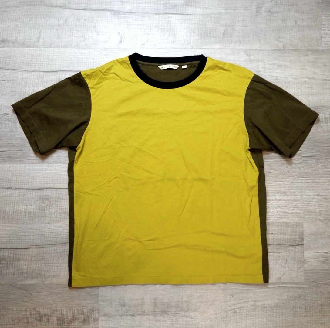 Marni MARNI x UNIQLO Olive Green Crewneck Tee T-Shirt Mens Large Size US L / EU 52-54 / 3 - 1 Thumbnail