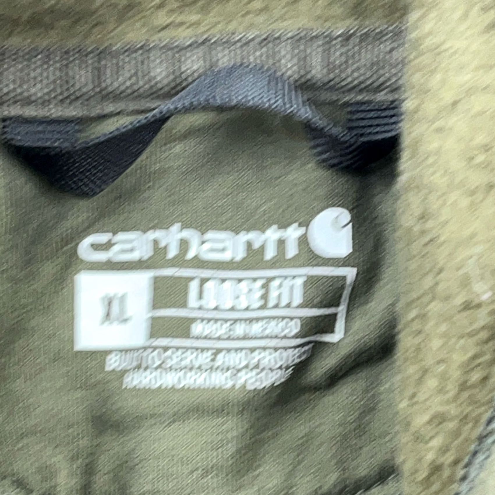 Carhartt VINTAGE Carhartt Hoodie Shirt Men XL Olive Green Loose Fit Sleeve Spellout Sweatshirt Adult Size US XL / EU 56 / 4 - 3 Thumbnail