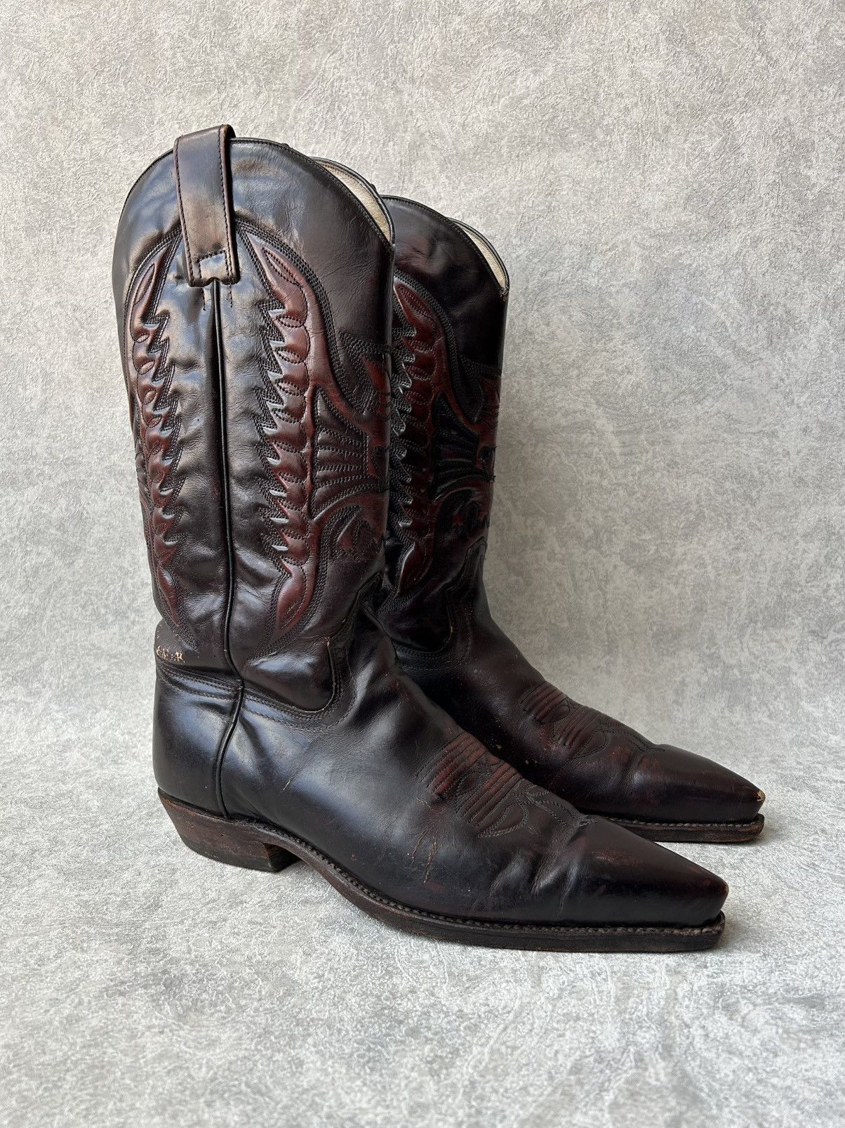 Sendra Sendra Western Cowboy Burgundy Leather Boots Size US 8 / EU 41 - 1 Thumbnail