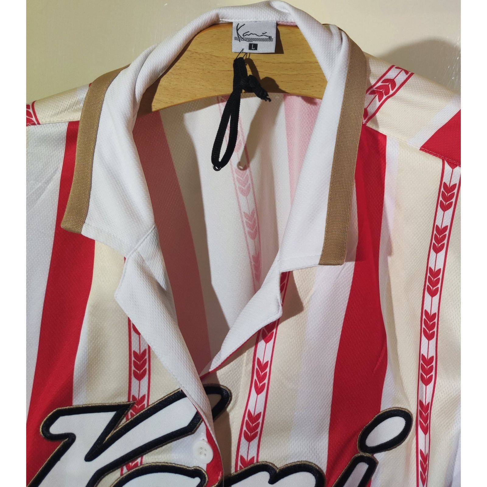 Karl Kani Karl Kani Varsity Block Stripe Baseball Shirt Mens L Chevron Size US L / EU 52-54 / 3 - 4 Thumbnail