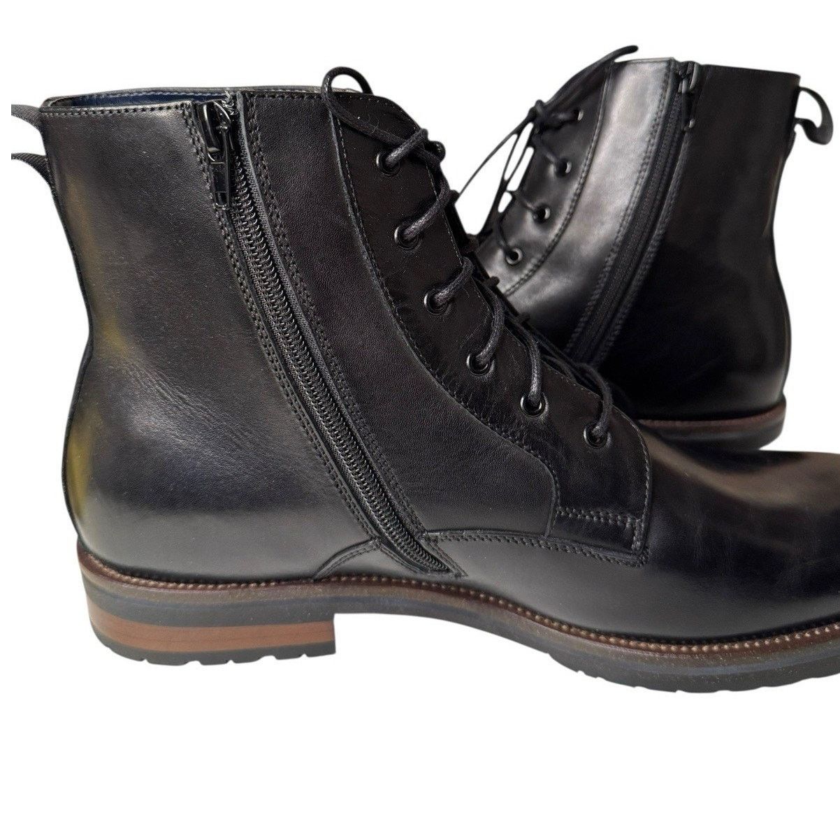 Steve Madden Steve Madden NEW Men’s Sixtet Black Leather Boots Size US 12 / EU 45 - 7 Thumbnail