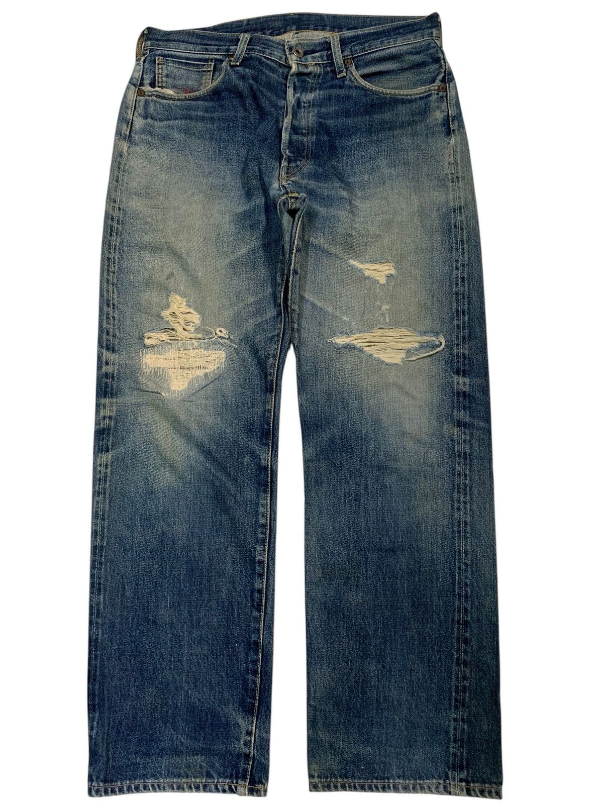 Kapital VINTAGE KAMAKURA SELVEDGE FADED JAPANESE DISTRESSED DENIM Size US 33 - 2 Thumbnail