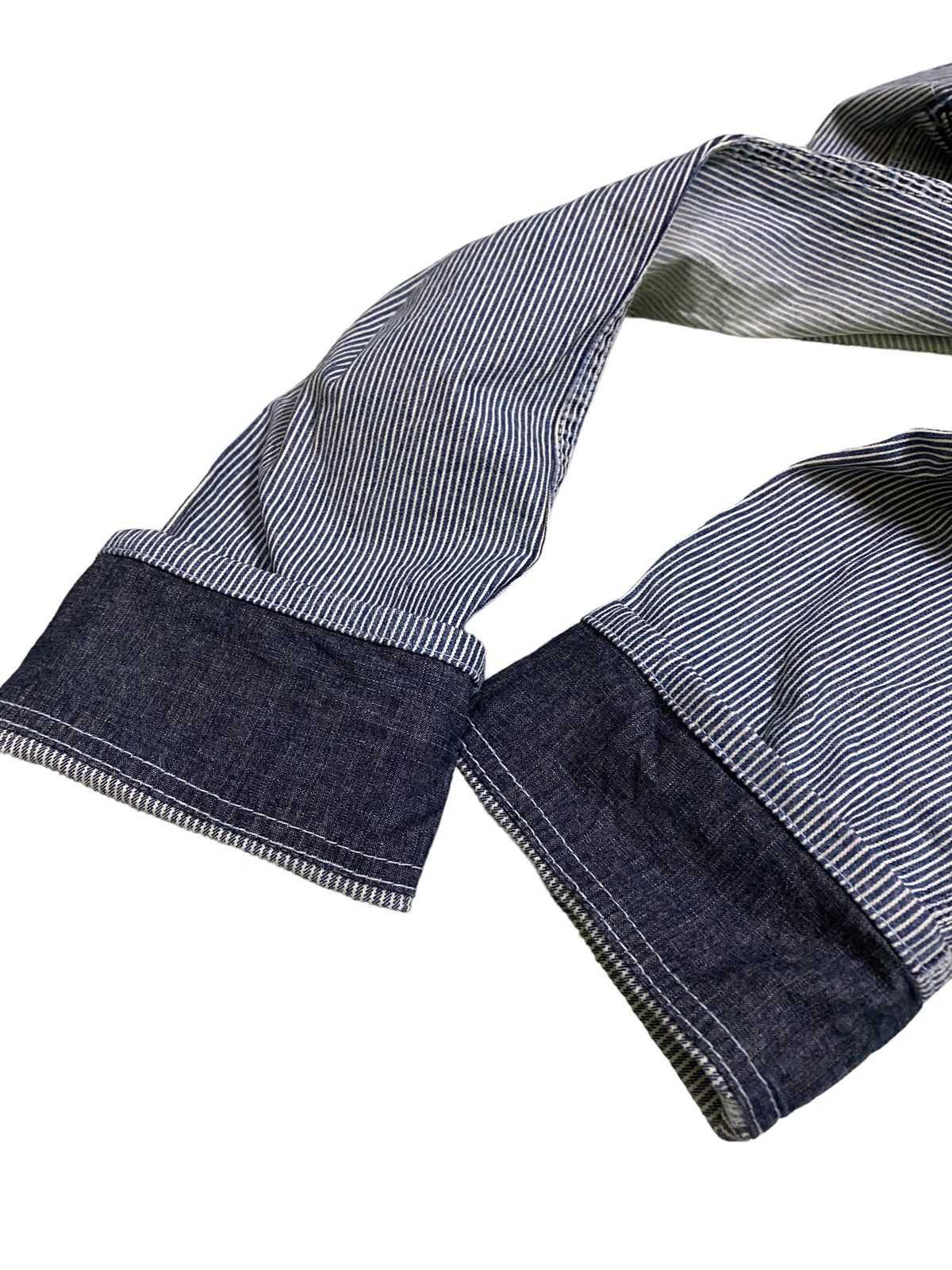 Oshkosh Vintage Carpenter Osh Kosh Classic Stripe Pant Size 32" / US 10 / IT 46 - 8 Thumbnail