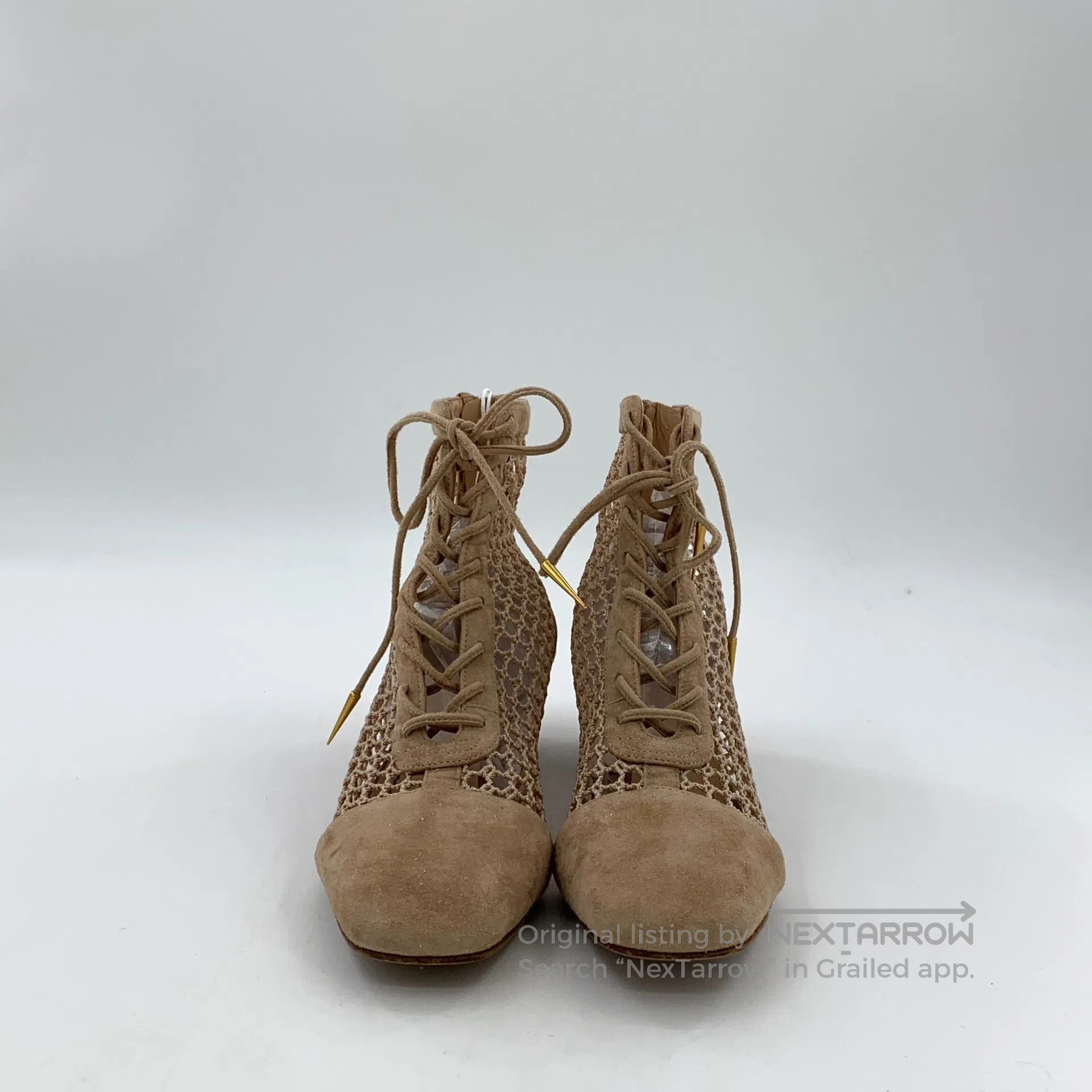 Dior Dior Light brown suede open-toe lace-up casual boots| Size US 5 / IT 35 - 3 Thumbnail