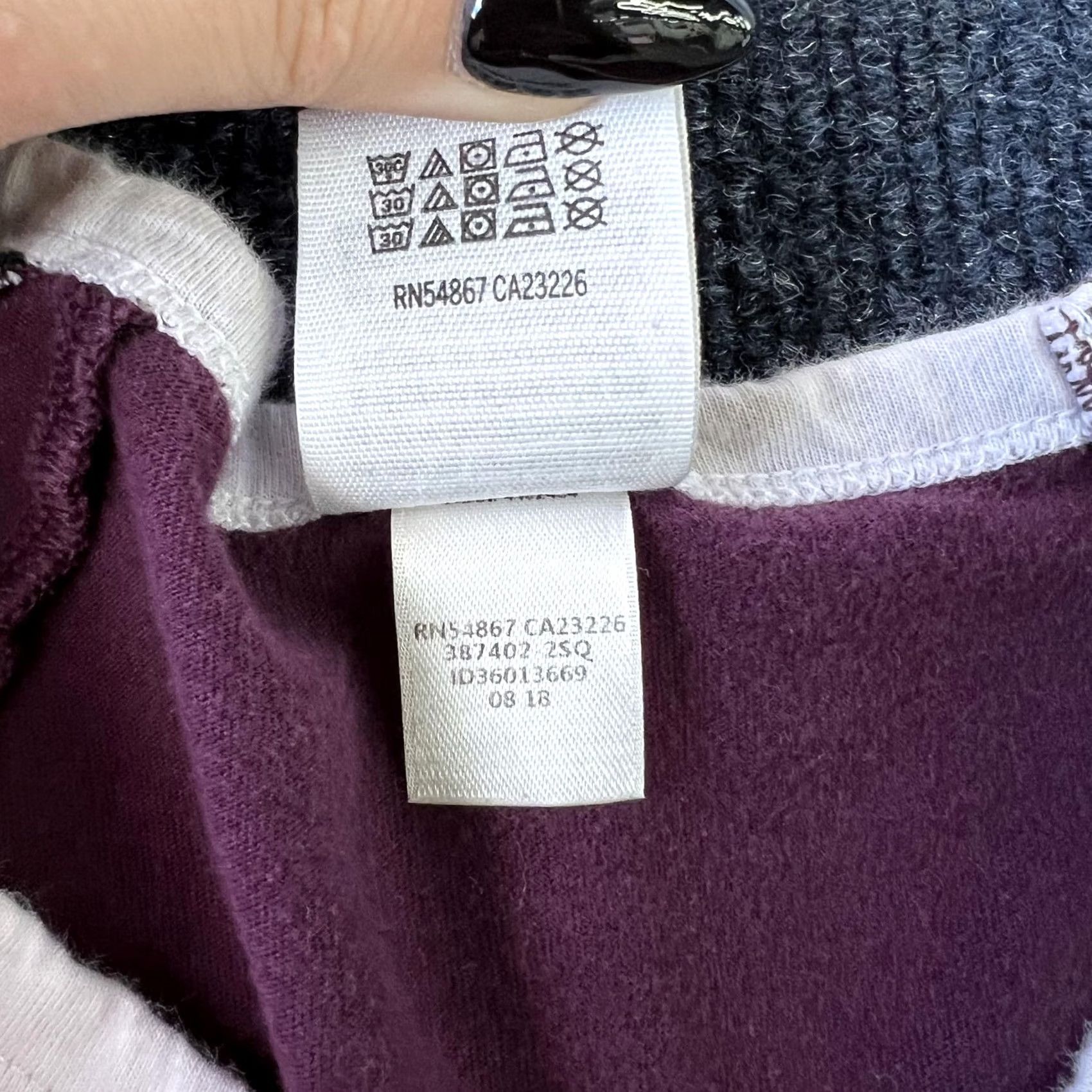 Pinko VINTAGE PINK Victoria's Secret Shirt Womens XS Purple Long Sleeve Raglan PINK Nation Size XS / US 0-2 / IT 36-38 - 4 Thumbnail