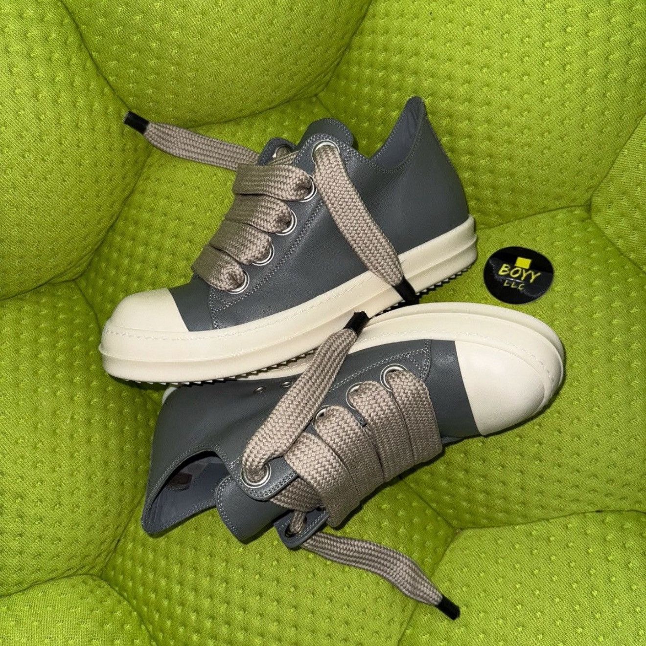Rick Owens Jumbo lace low top sneakers Size US 12 / EU 45 - 2 Thumbnail
