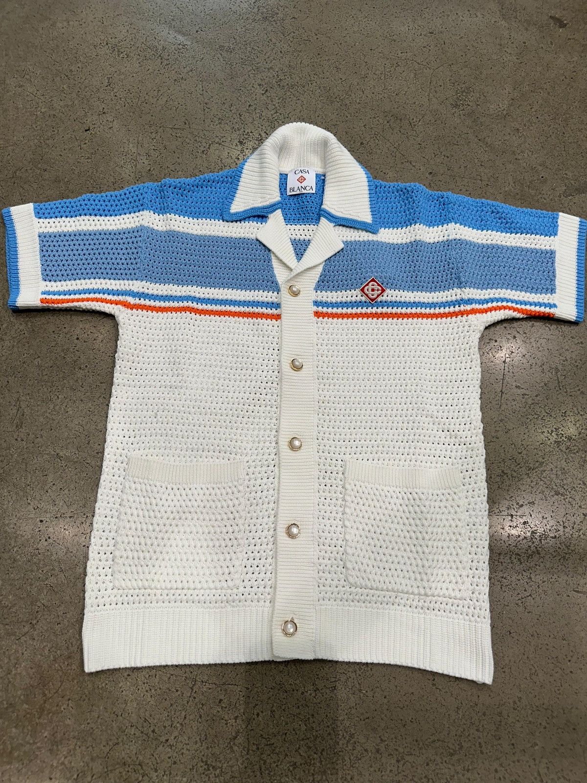 CASABLANCA - Cotton Tennis Crochet Shirt