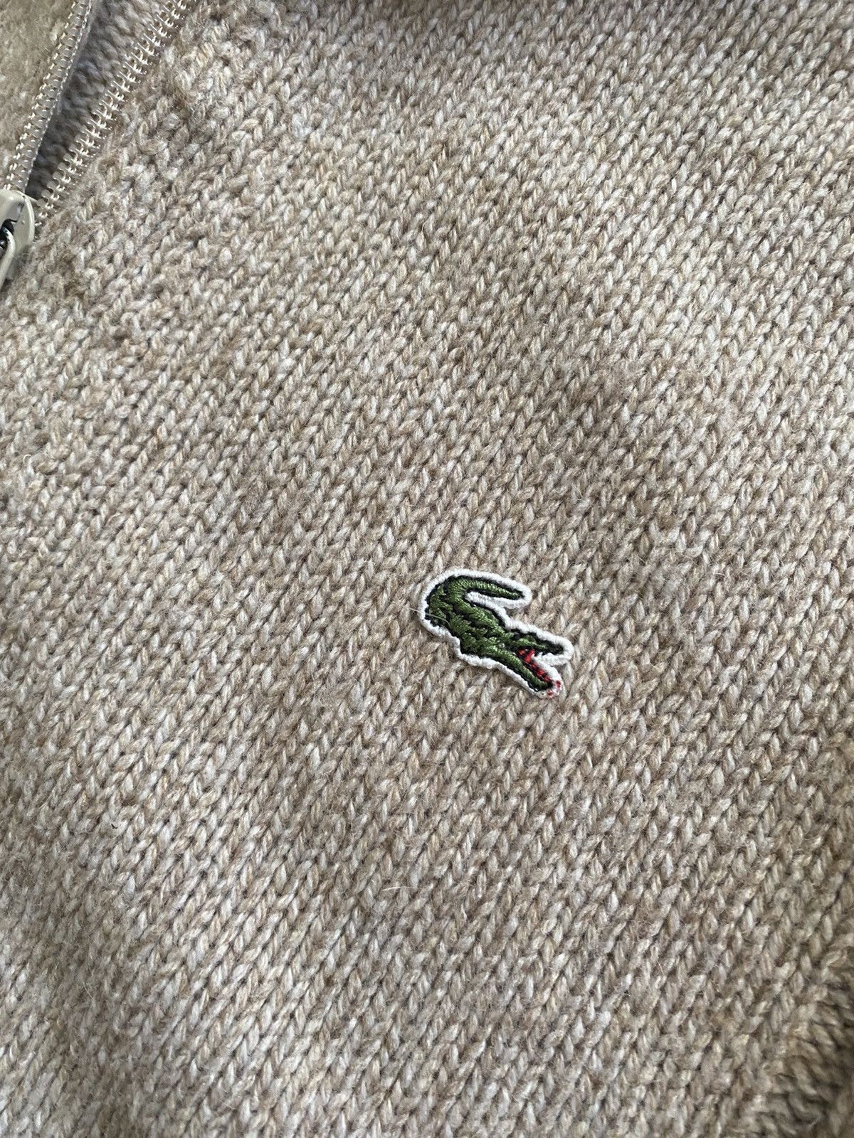 Lacoste × Vintage Lacoste vintage beige wool double zip sweater Size US L / EU 52-54 / 3 - 6 Thumbnail