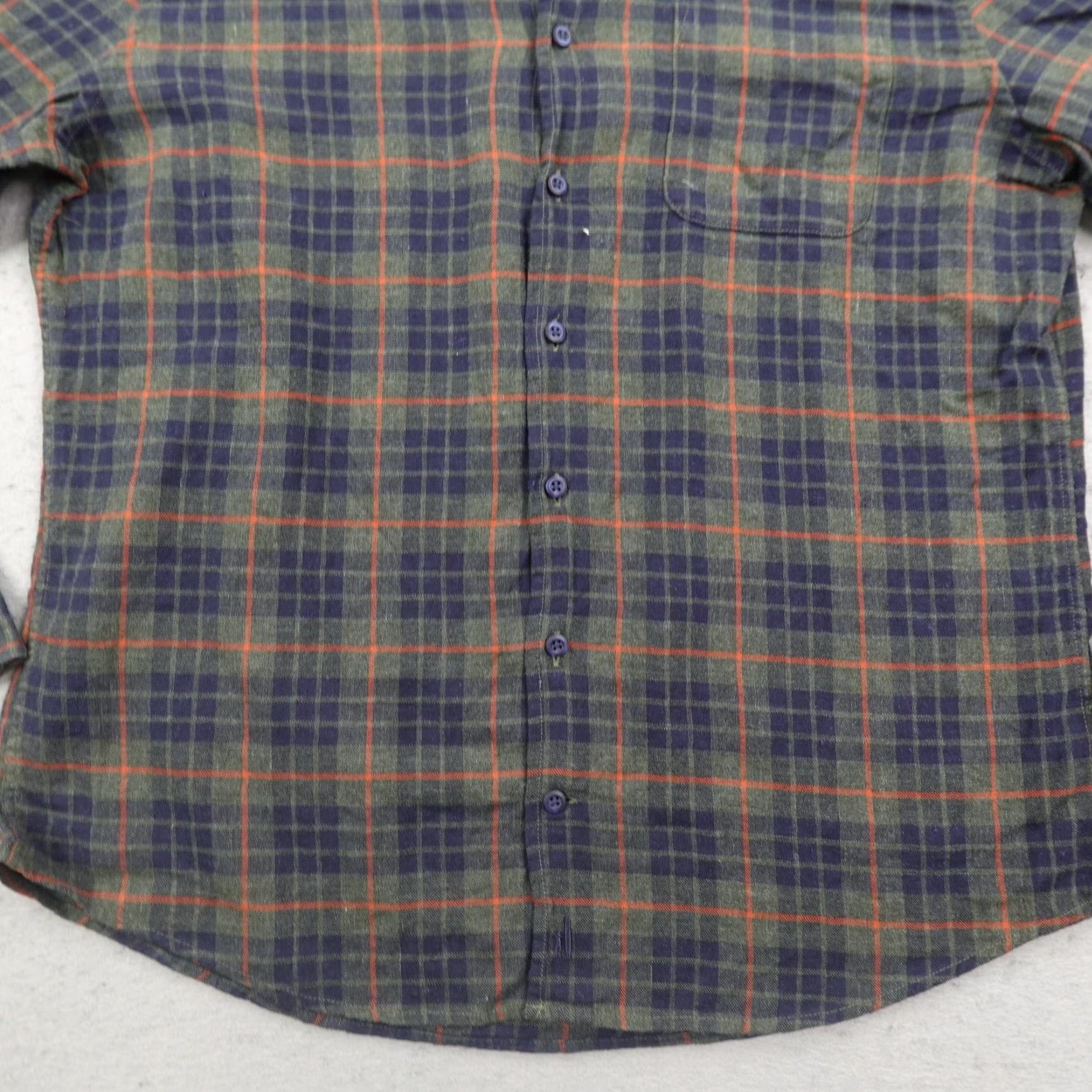 johnnie-O Johnnie O Shirt Mens Medium Blue Green Plaid Flannel Button-Up Casual Hangin Out, Pocket, Cotton, Long Sleeve, Button, Everyday Wear Size US M / EU 48-50 / 2 - 3 Thumbnail