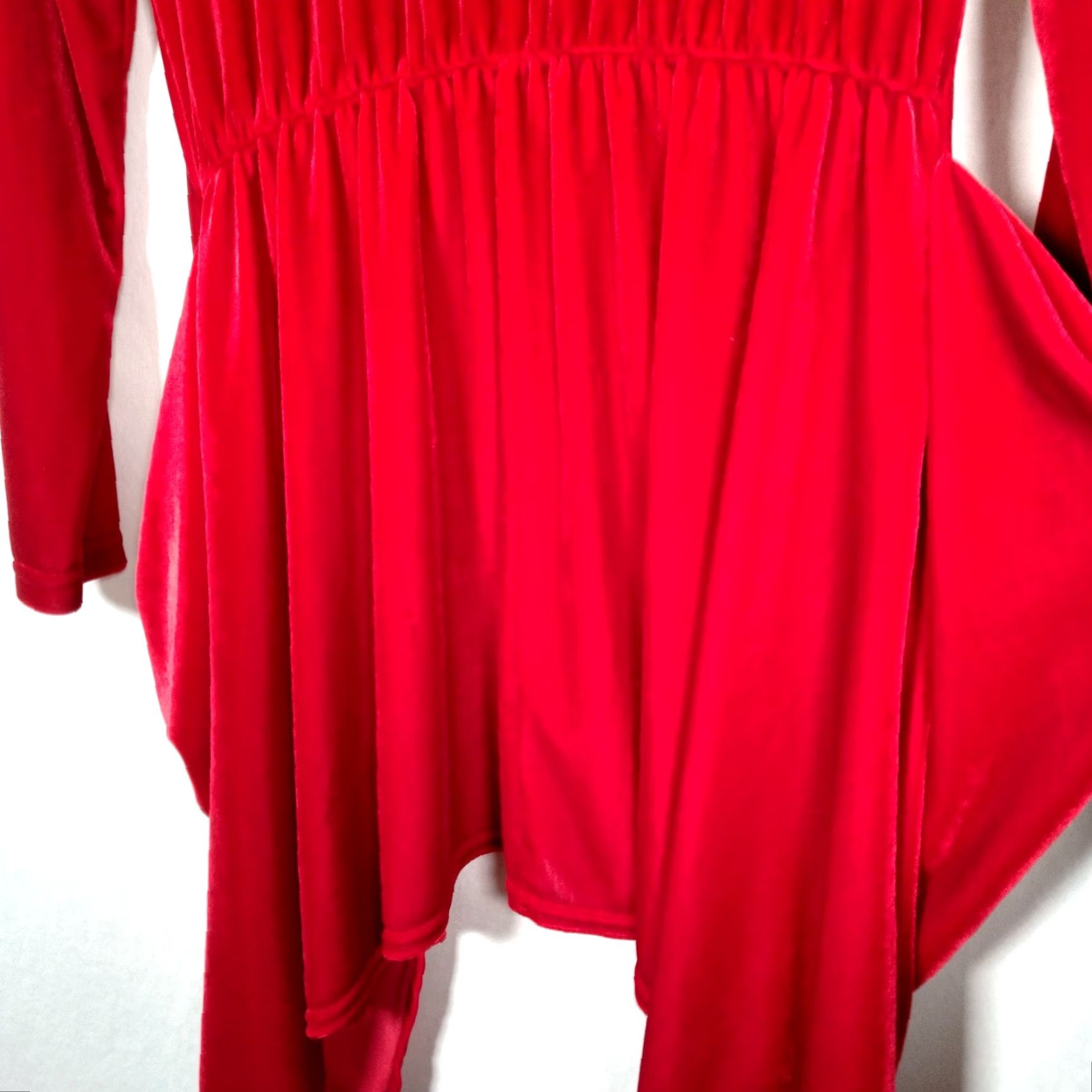 Velour Vintage Magdalena Velour Duster Shirt Y2K Red Whimsigoth Renaissance Vampire Size S / US 4 / IT 40 - 5 Thumbnail