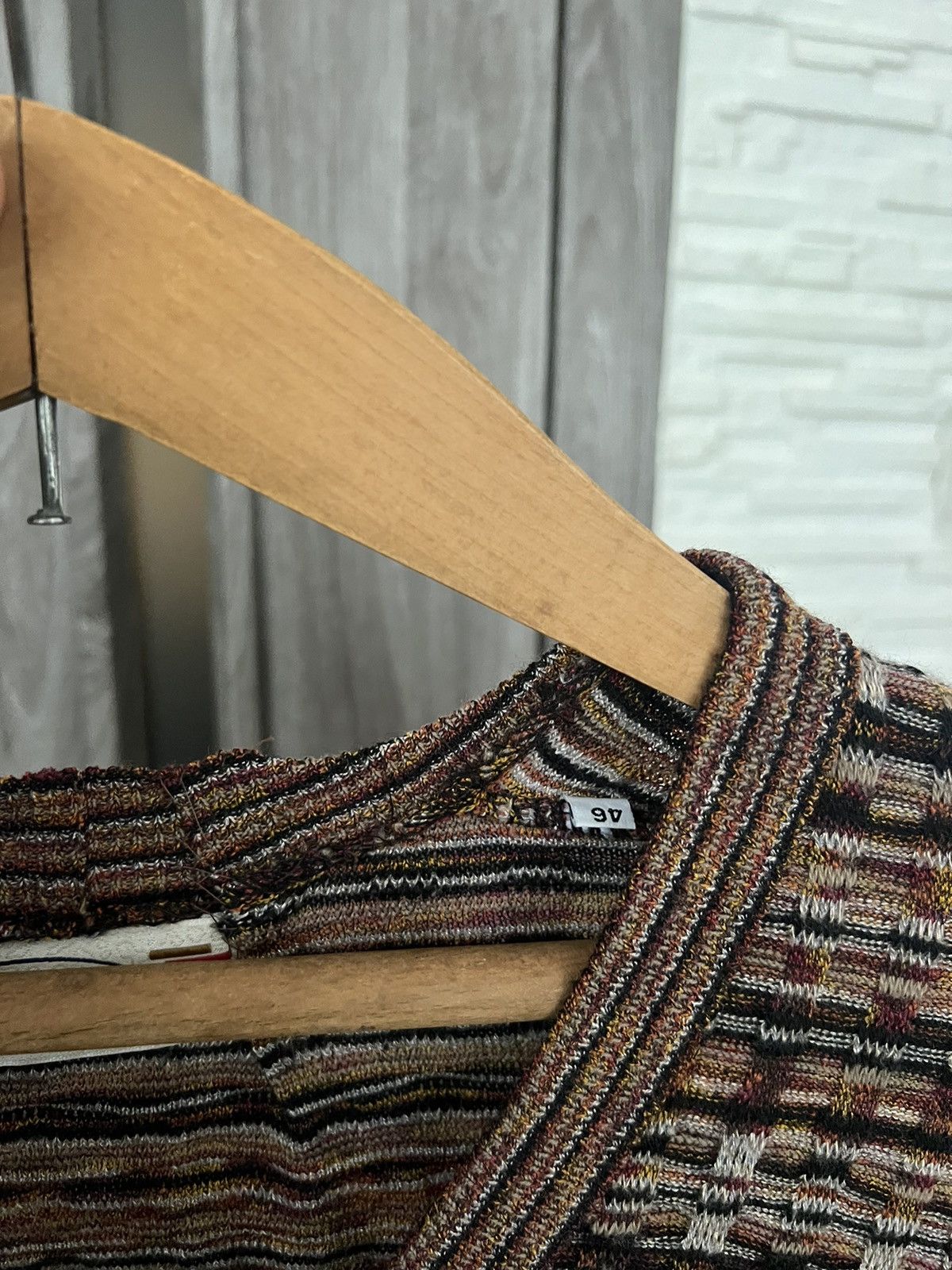 Missoni × Vintage Missoni sport cardigan 46L knit retro Size 46L - 8 Thumbnail
