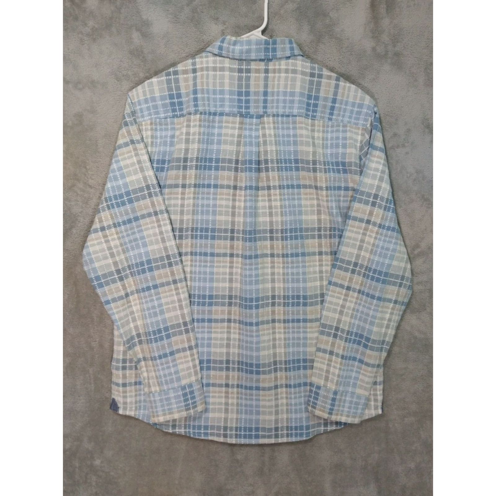 Carbon2Cobalt VINTAGE Carbon 2 Cobalt Shirt Mens MT Blue Plaid Button-Up Long Sleeve 46 in Chest Pockets 100% Cotton Big & Tall Mens Regular Fit Size US M / EU 48-50 / 2 - 2 Thumbnail
