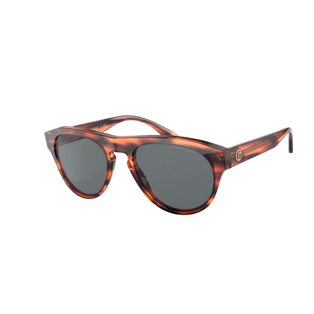Giorgio Armani GIORGIO ARMANI brown tortoise shell oval sunglasses Italy Size ONE SIZE - 1 Thumbnail