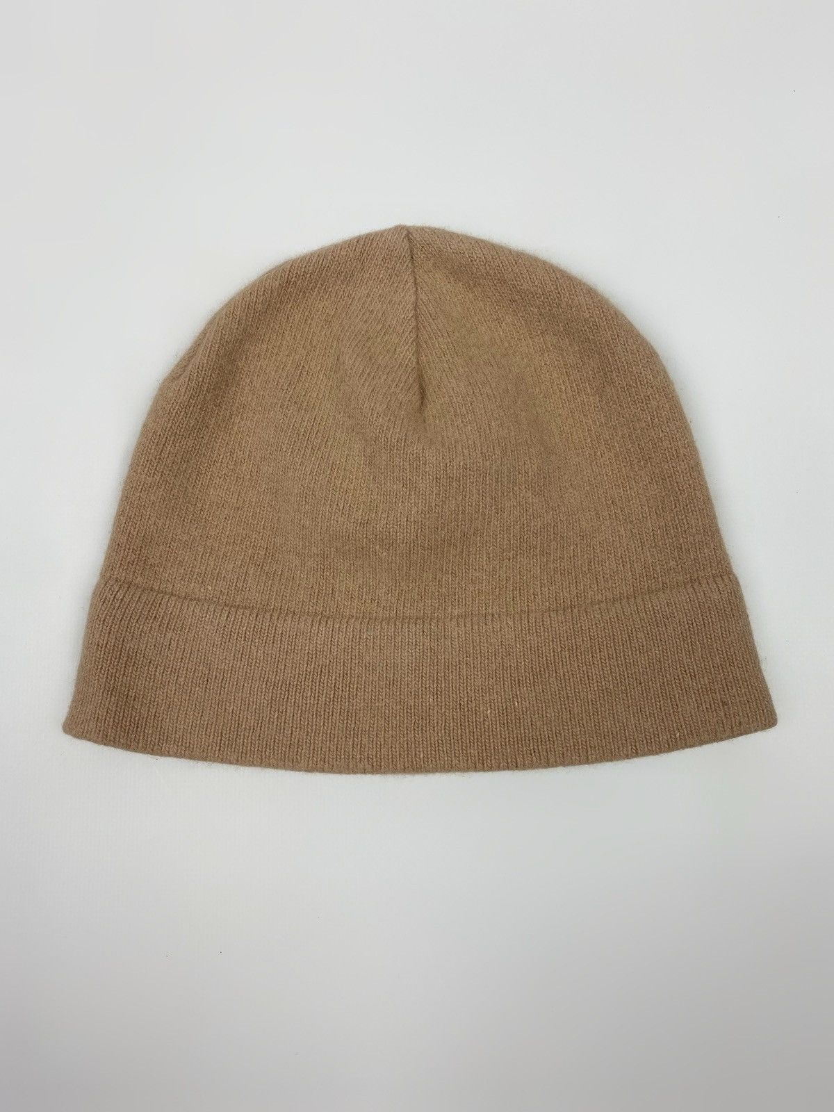 C.P. Company 2000’s Vintage C.P. Company Tan Cashmere Skull Beanie Hat Size ONE SIZE - 2 Thumbnail