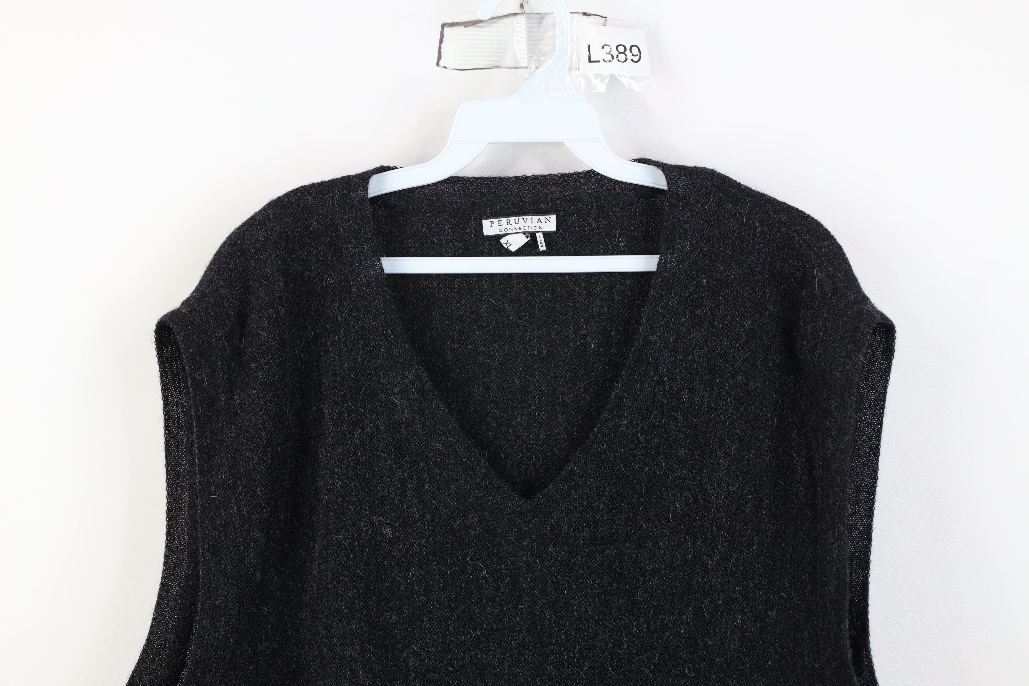 Vintage Vintage 90s Streetwear Wool V-Neck Sweater Vest Dark Gray Size US XL / EU 56 / 4 - 2 Thumbnail