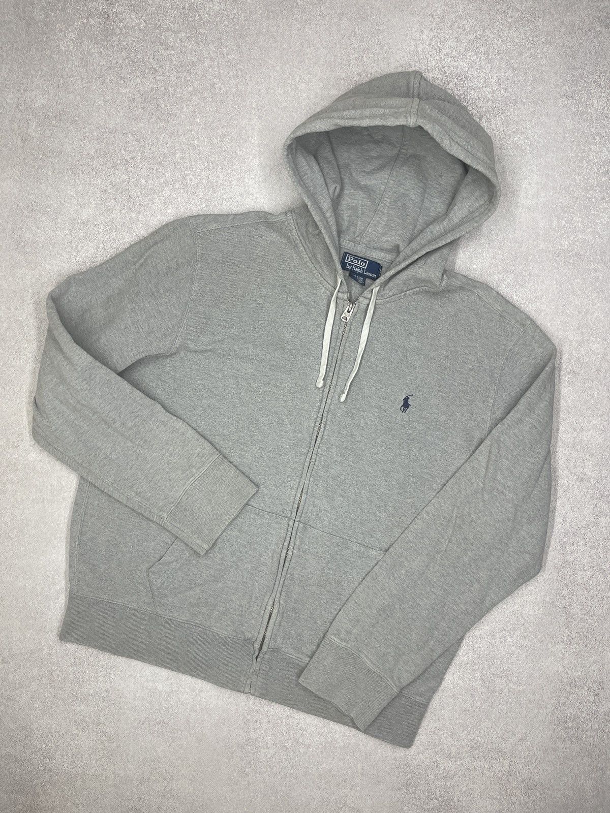 Polo Ralph Lauren Vintage Polo Ralph Lauren Zip Hoodie Grey Y2K Rugby Size L Size US L / EU 52-54 / 3 - 1 Thumbnail