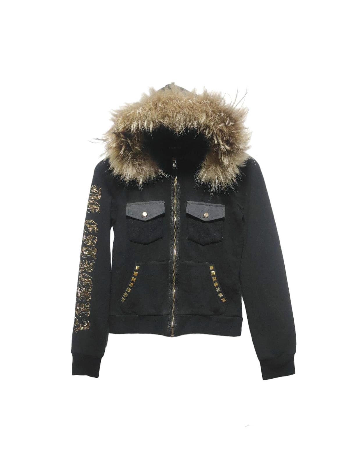Egoist Studed Zip Fur Hoodie if six was nine style