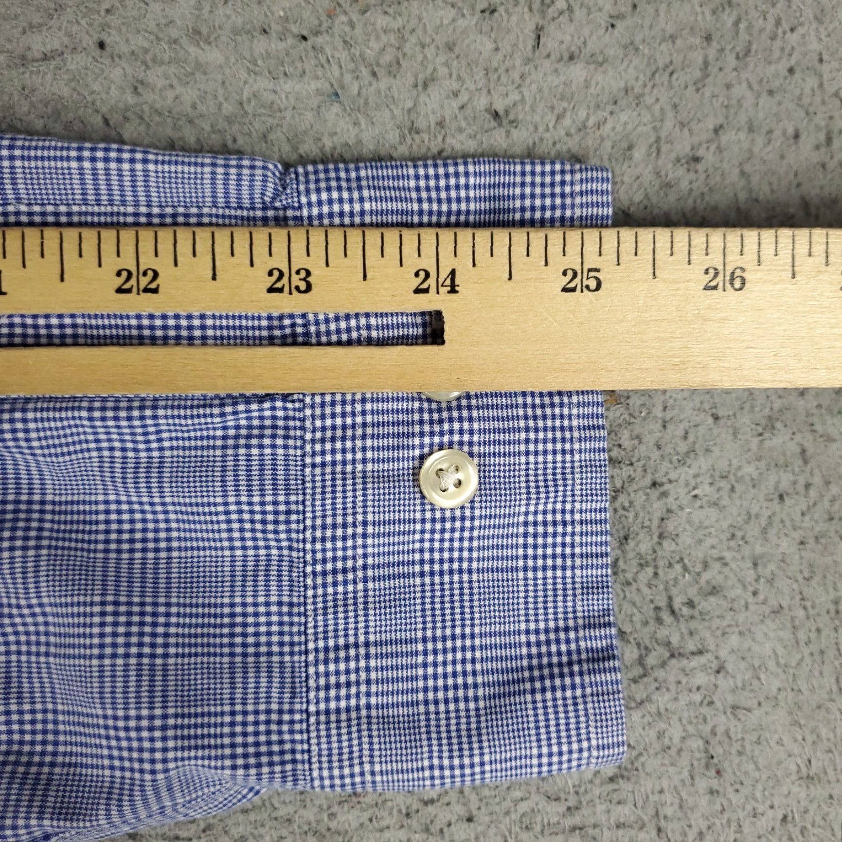 Ralph Lauren Ralph Lauren Shirt Mens 16 Blue Plaid Long Sleeve Button Up Non-Iron Pockets Dress Shirt Size 42R - 7 Thumbnail