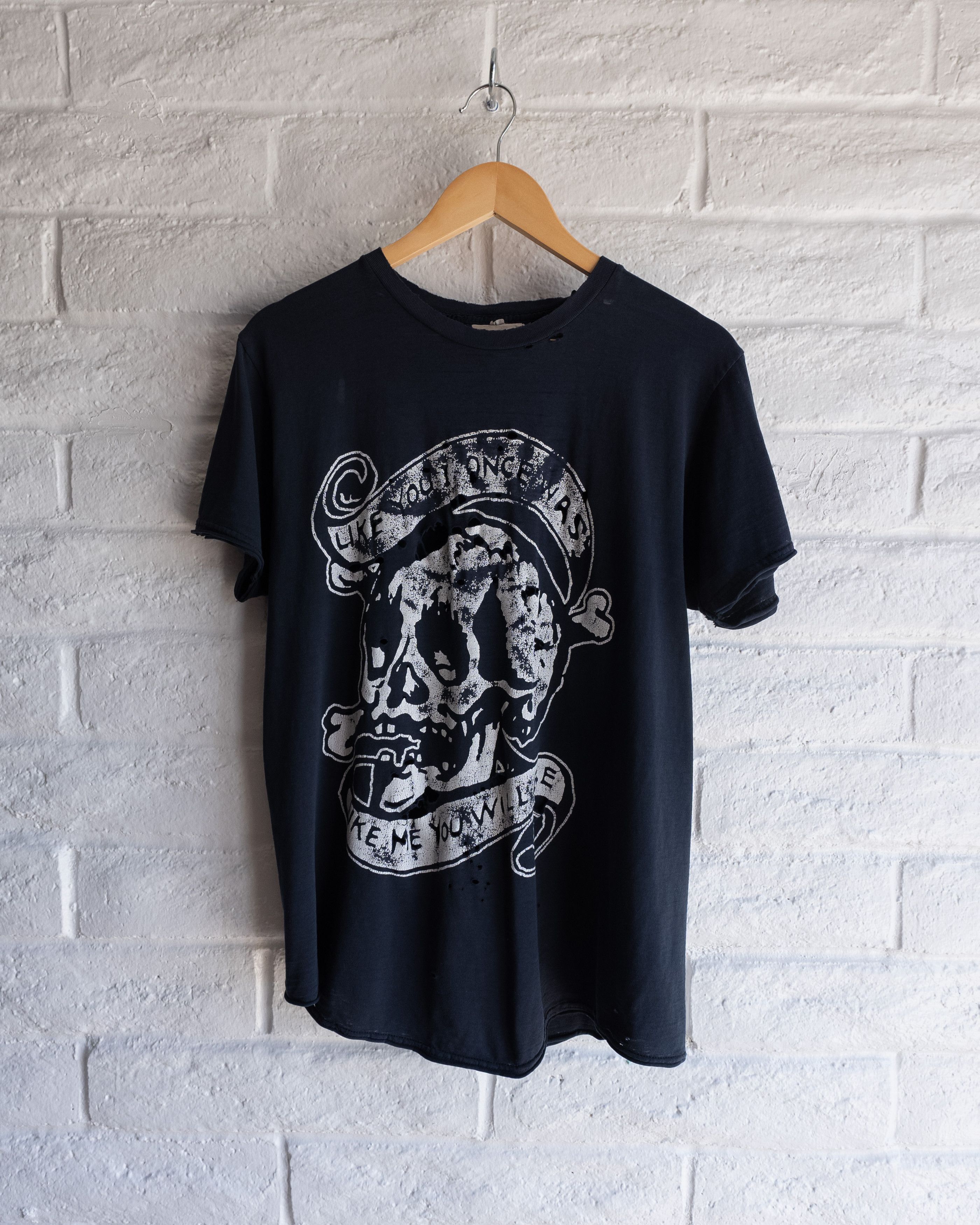 Vintage Jolly Roger Skull Print T Shirt Y2K Men's L Thrashed