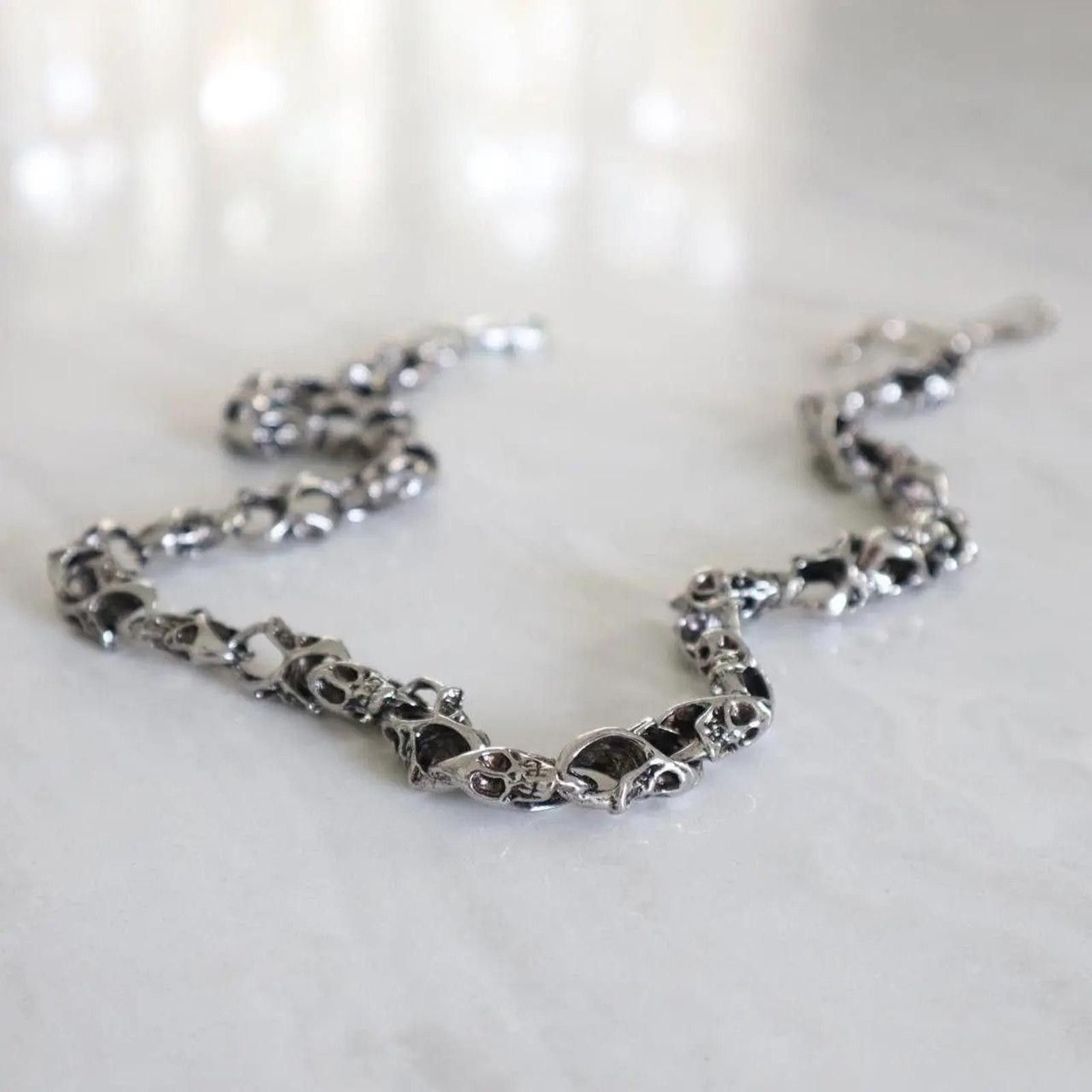 Jewelry Vintage Y2K Punk Goth Emo Skull Pile Wallet Chain Size ONE SIZE - 2 Thumbnail
