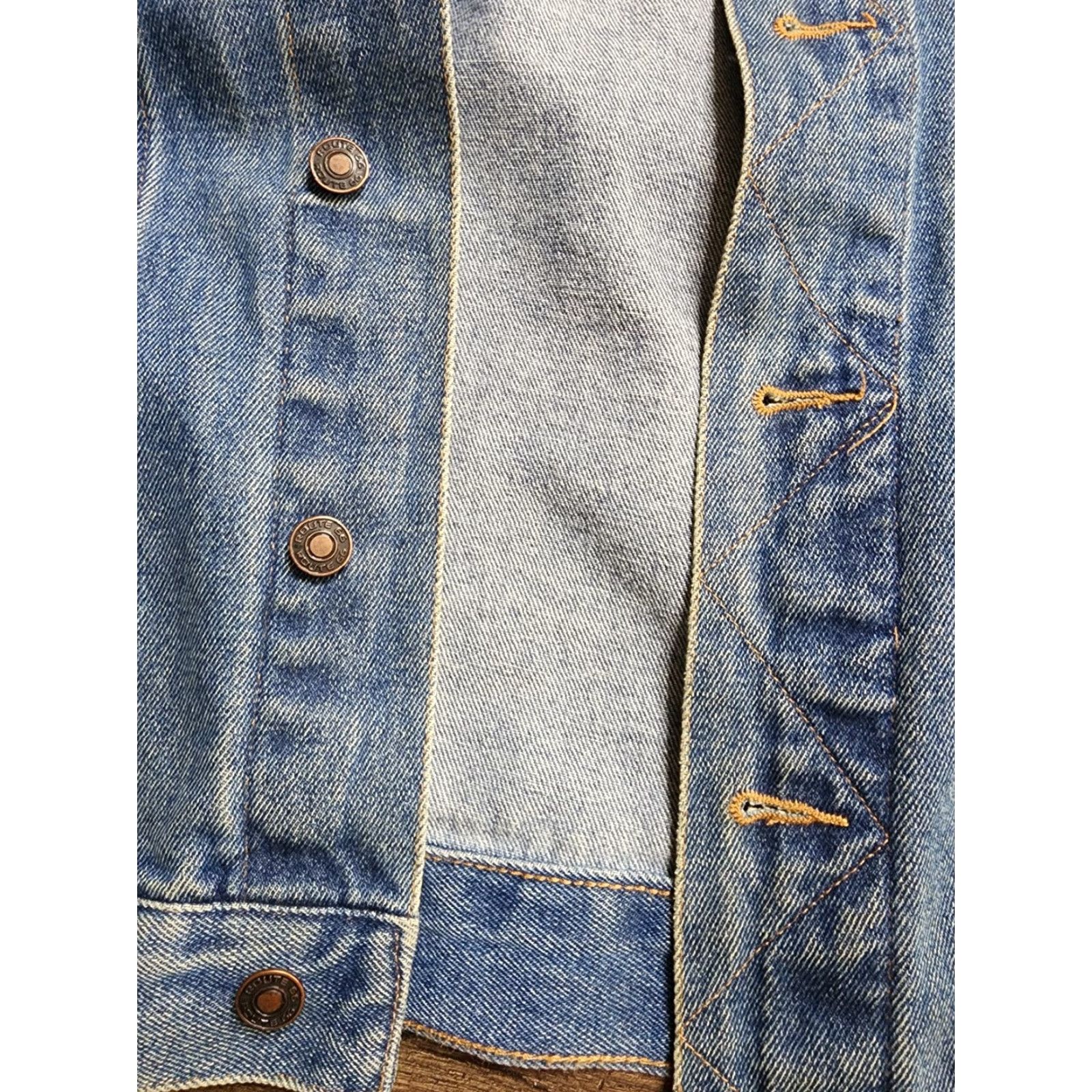 Route 66 VINTAGE Route 66 Jacket Mens L Blue Denim 90s Jean Distressed Jeanswear Size US 33 - 2 Thumbnail