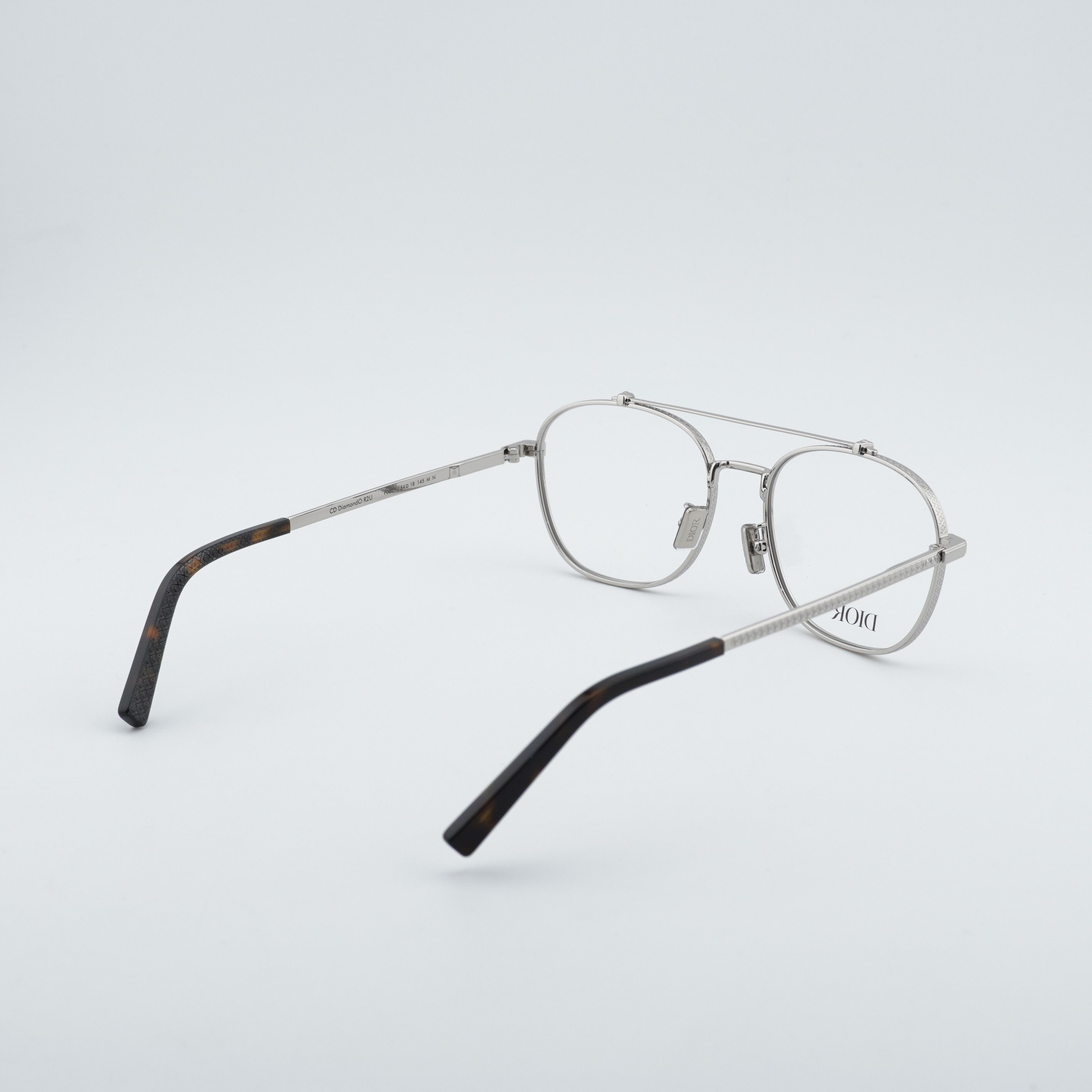 Dior Dior CD DIAMONDO R2U F200 Eyeglasses Silver 54mm Aviator Size ONE SIZE - 5 Thumbnail