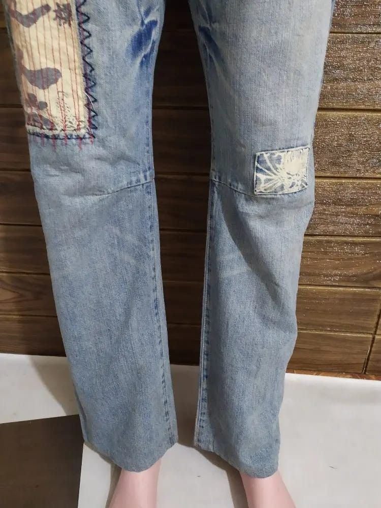 Japanese Brand Big Train Japan Patchwork Denim Size US 31 - 15 Thumbnail