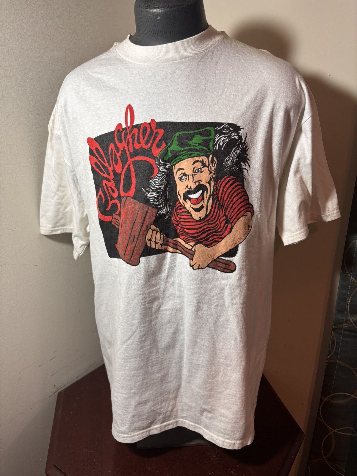 Hanes × Vintage Vintage autographed Gallagher shirt Size US XL / EU 56 / 4 - 1 Thumbnail