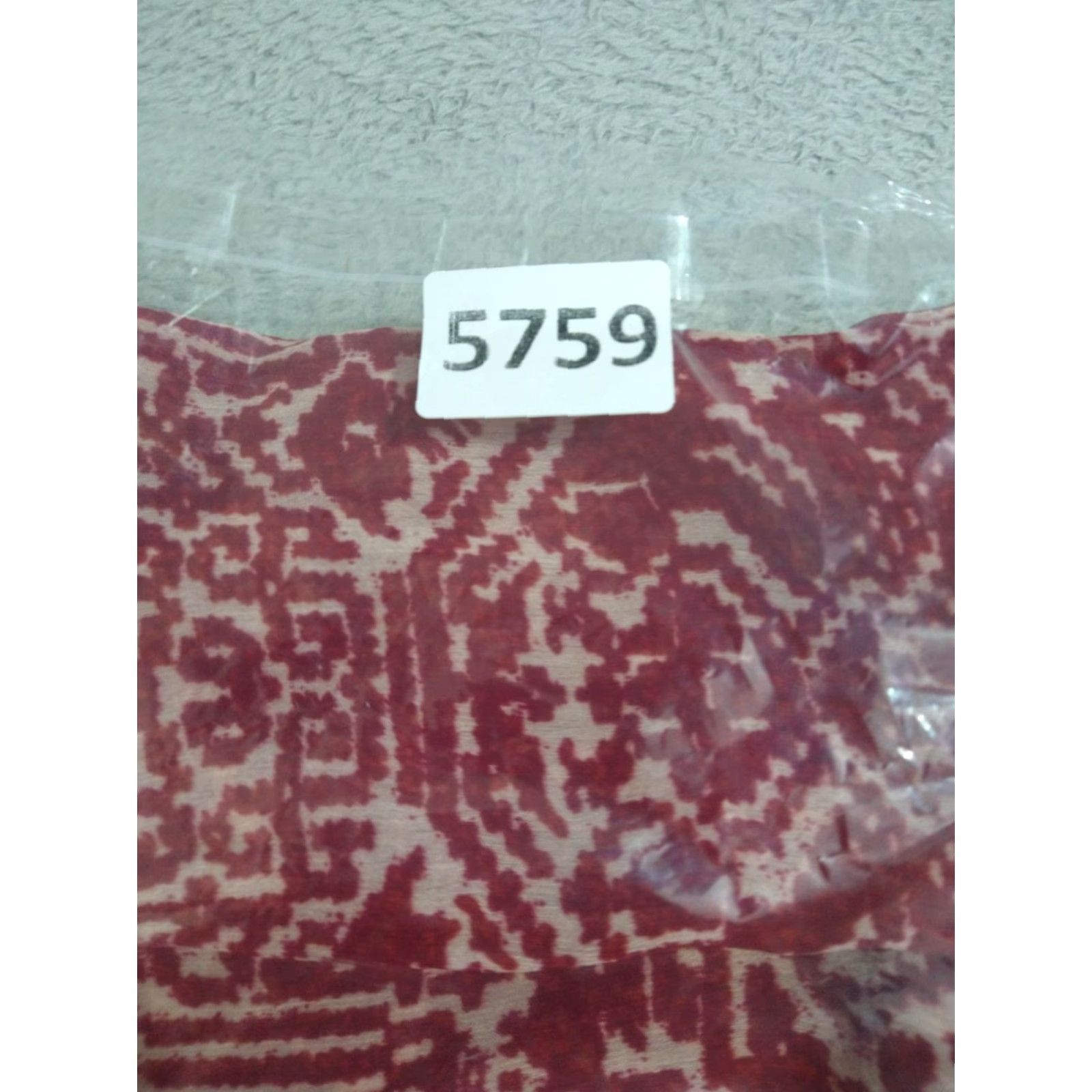 Lucky Brand Lucky Brand Shirt Womens Medium Red Henley Long Sleeve Semi Sheer Tunic Top Boho Size M / US 6-8 / IT 42-44 - 8 Thumbnail