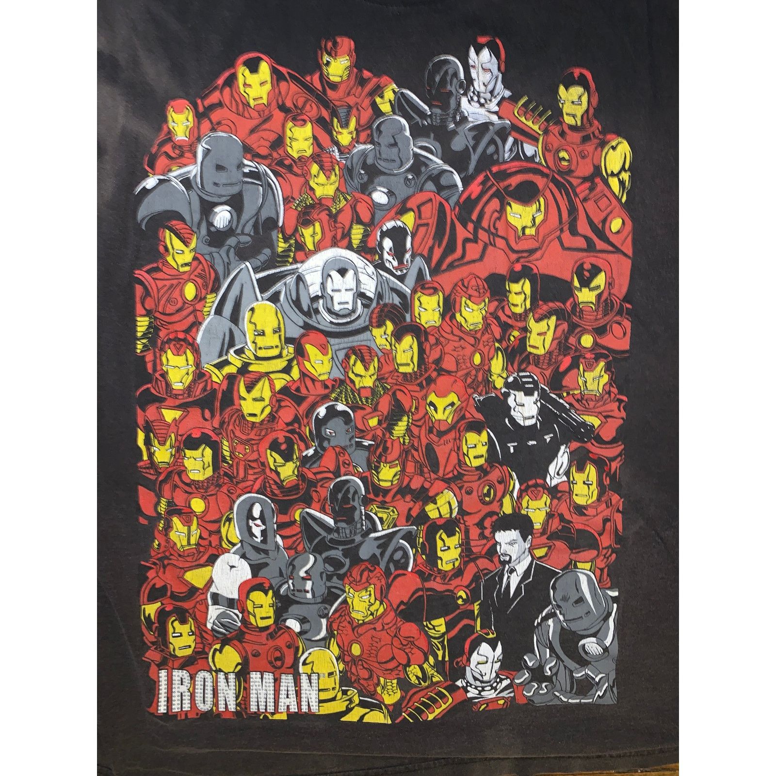 Marvel Comics × Vintage VTG Marvel Iron Man T Shirt 2XL Mad Engine Sun Faded Black Size US XXL / EU 58 / 5 - 1 Thumbnail