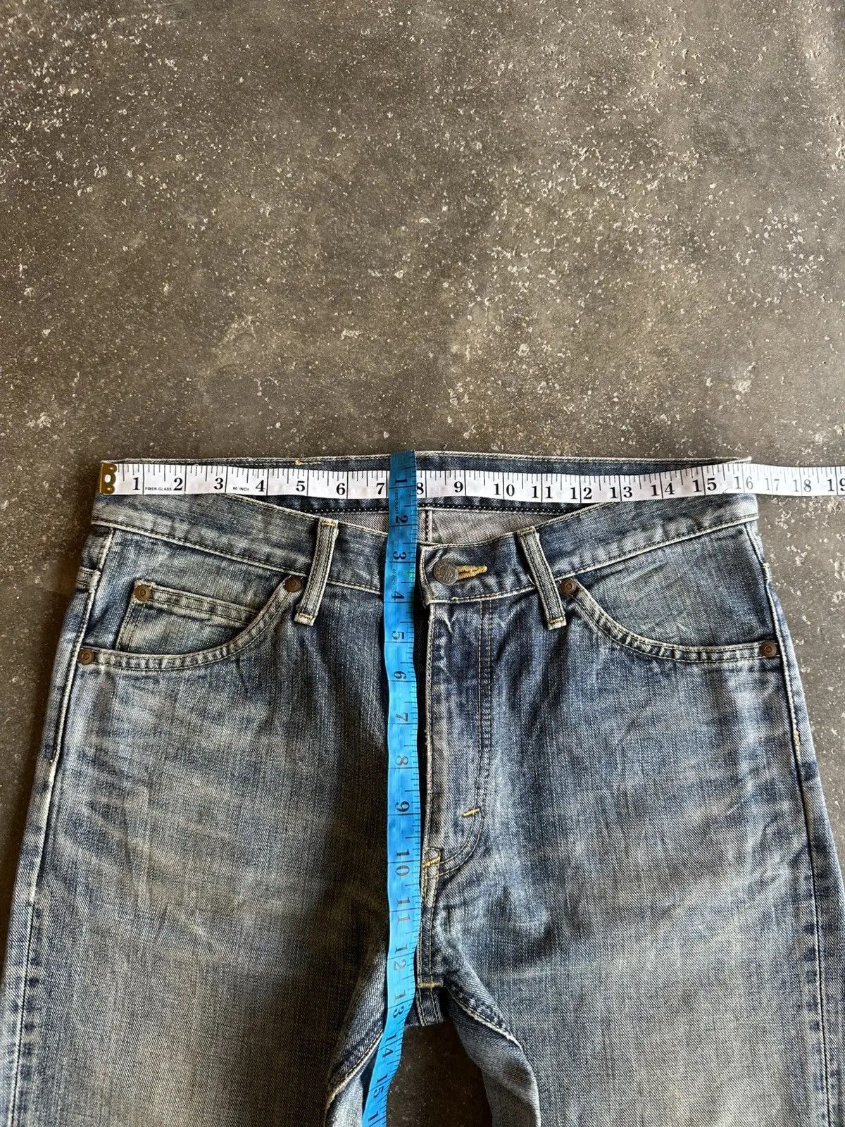 Lee W32 L33 FLARE/BOOTCUT VTG LEE JEANS RARE PATINA DENIM PANTS Size US 32 / EU 48 - 6 Thumbnail