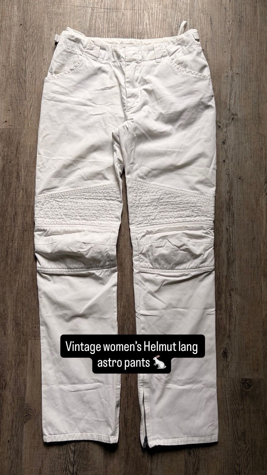 Helmut Lang AW99 Helmut Lang Astro Biker light cotton Pants Size US 26 / EU 42 - 3 Thumbnail