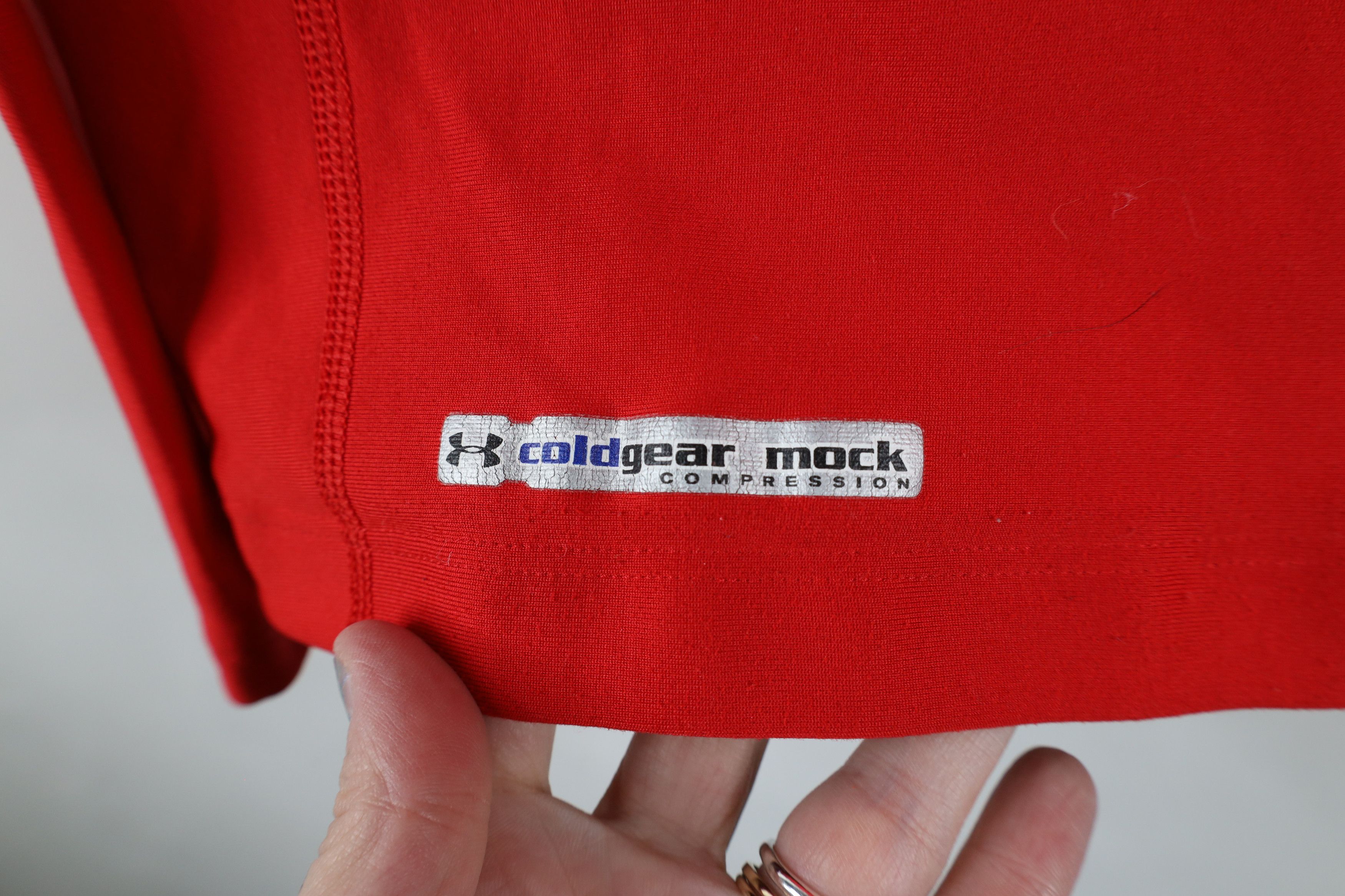 Under Armour × Vintage Under Armour Compression Mock Neck Long Sleeve T-Shirt Red Size US M / EU 48-50 / 2 - 6 Thumbnail