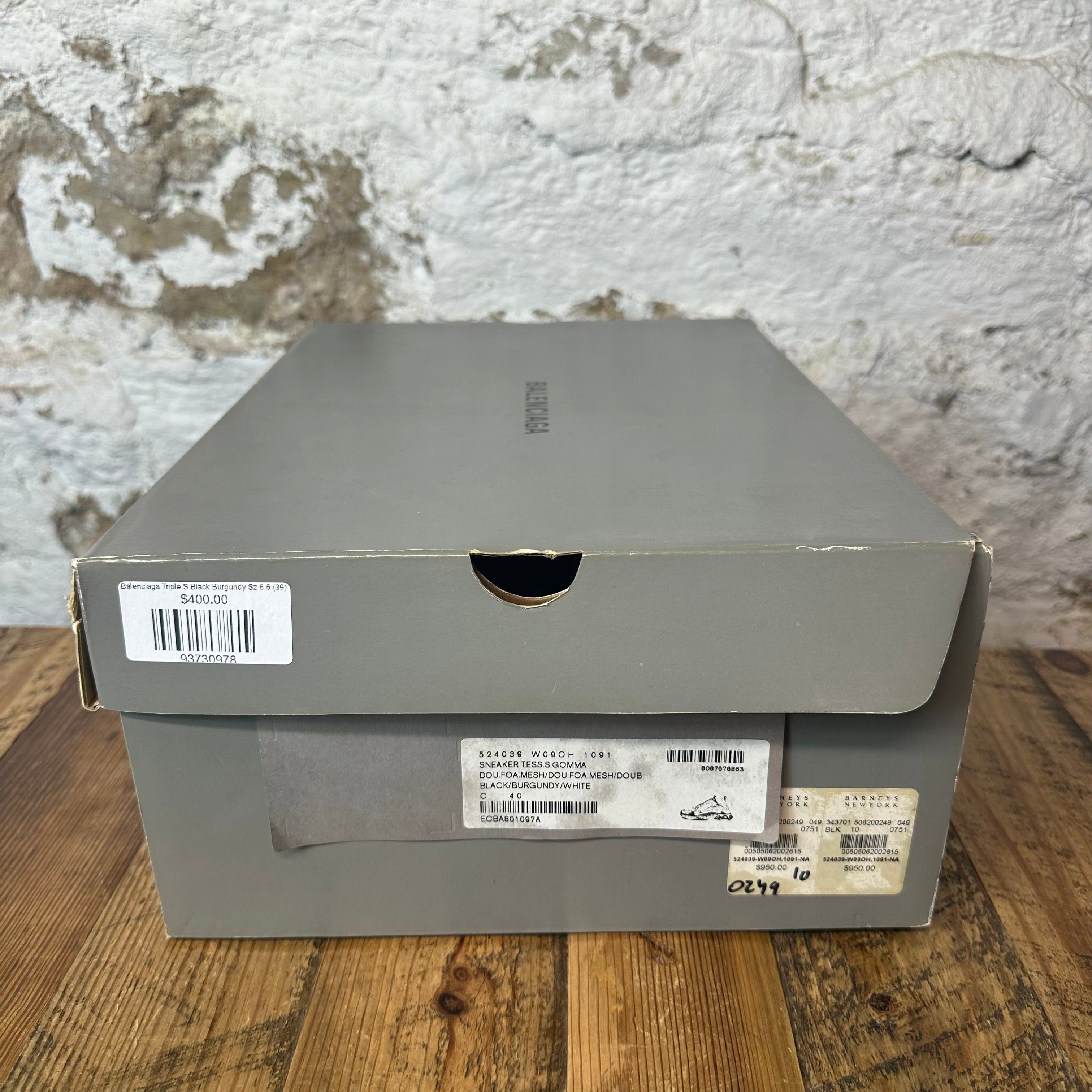 Balenciaga Balenciaga Triple S Black Burgundy Sz 6.5 (39) Size US 6.5 / EU 39-40 - 8 Thumbnail