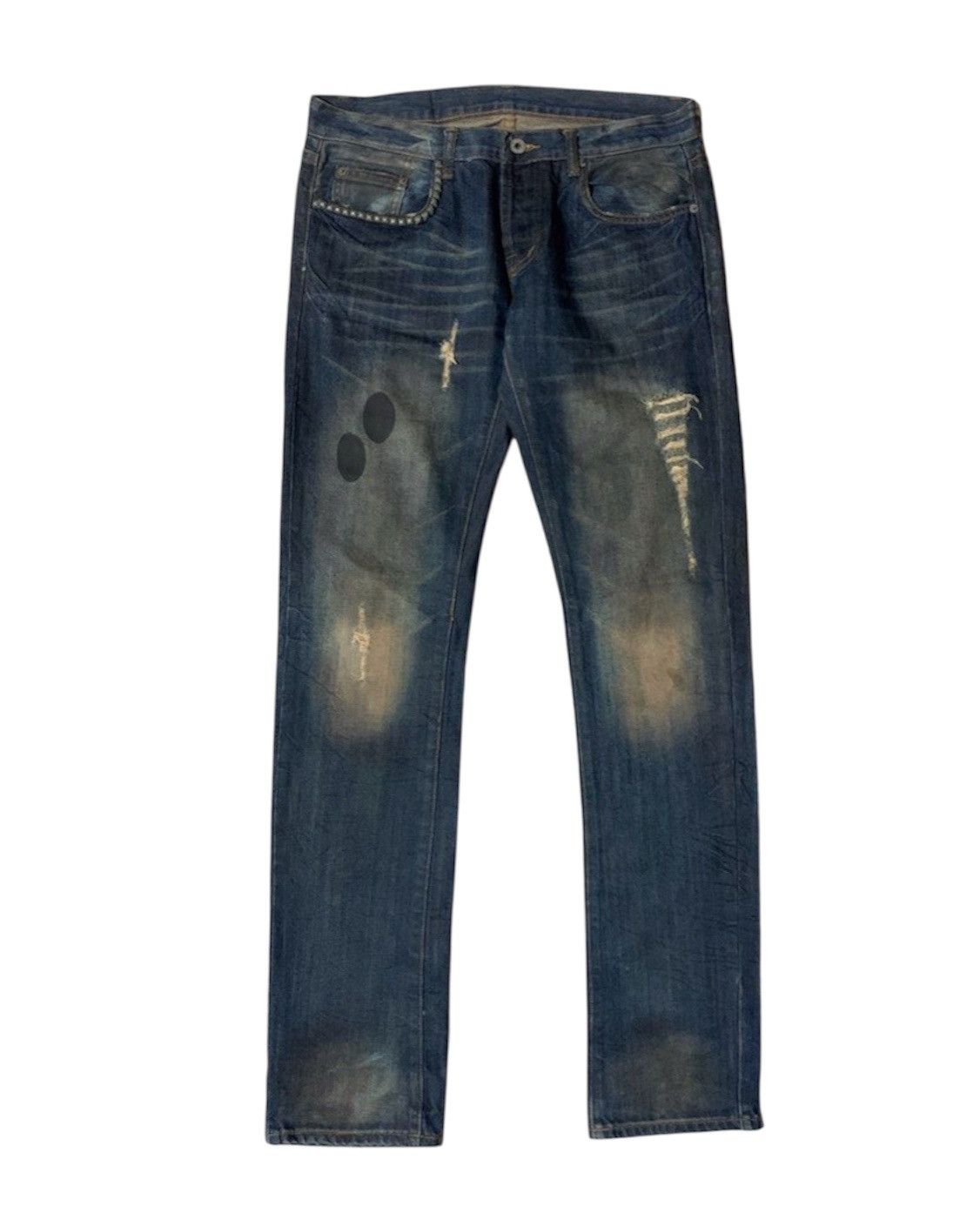 パンツ HYSTERIC GLAMOUR straight studded denim Hysteric Glamour studded jeans