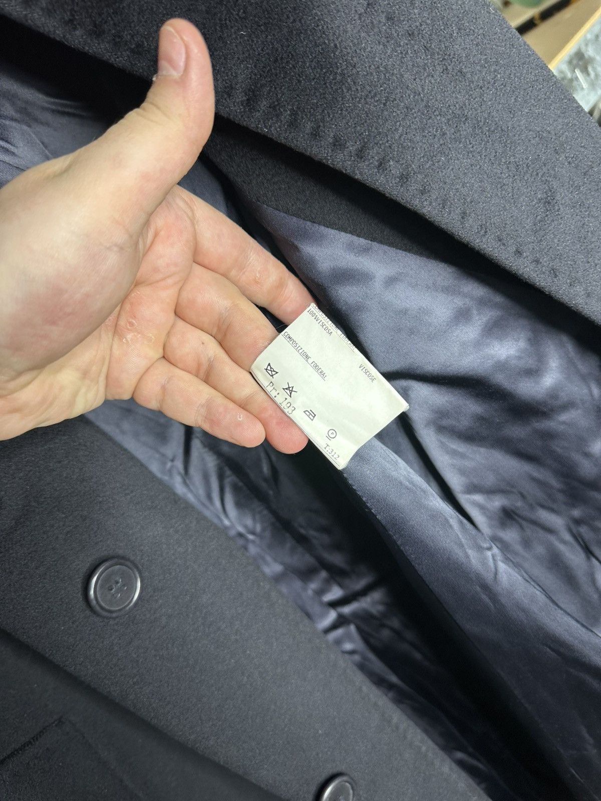 Other Facis Ing Loro Piana Superfine Virgin Wool Black Overcoat Size US L / EU 52-54 / 3 - 8 Thumbnail