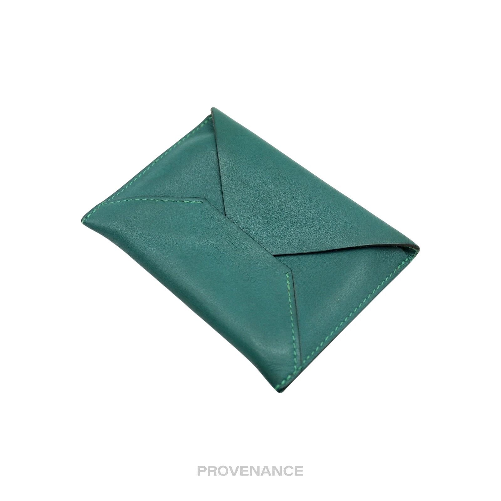 Hermes 🔴 Hermes Envelope PM Card Case - Teal Swift Leather Size ONE SIZE - 4 Thumbnail