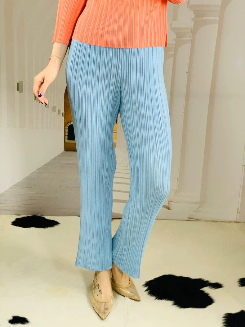 Issey Miyake Issey Miyake Blue pleated pants Size 24" / US 00 / IT 34 - 4 Thumbnail